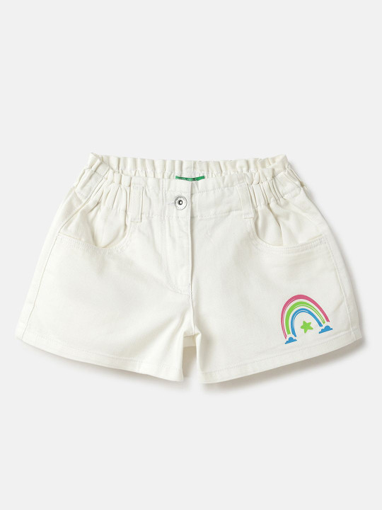 United Colors of Benetton Girl Mid-Rise Regular Fit Shorts