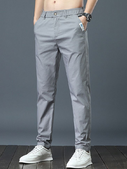 StyleCast Men Slim Fit Mid-Rise Chinos Trousers