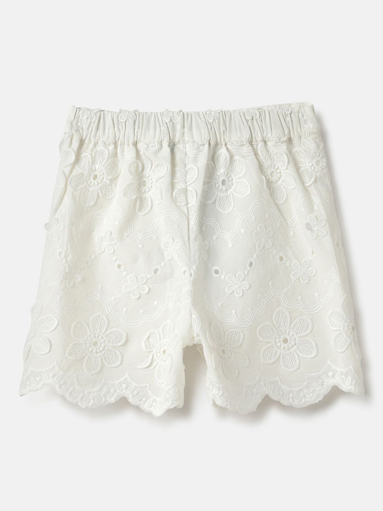 United Colors of Benetton Girls Regular Fit Mid-Rise Cotton Shorts