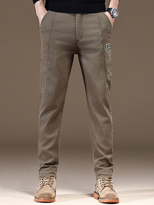 StyleCast Men Mid-Rise Chinos Trouser