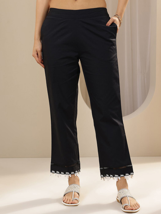 Gerua By Libas Women Tapered Fit Parallel Trousers