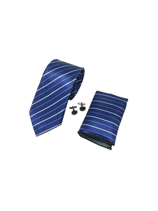 RARE COMBEE GROUP Men Accessory Gift Set of Necktie with Pocket Square & Cufflinks