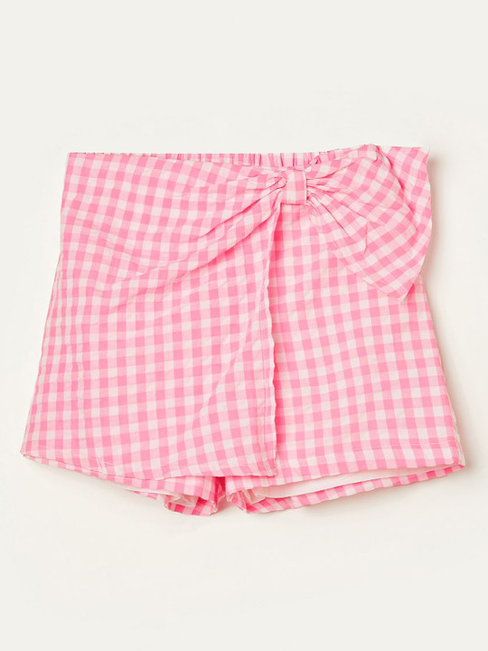 Fame Forever by Lifestyle Girls Checked Skorts