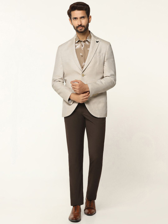 Blackberrys Linen Slim-Fit Single Breasted Blazer