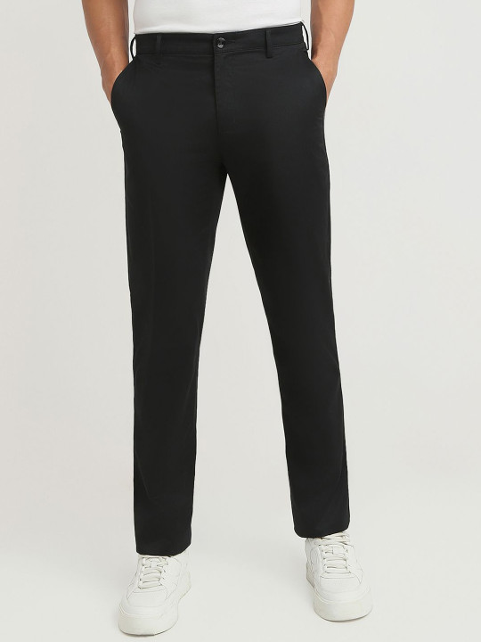 ColorPlus Men Regular Fit Mid-Rise Trousers