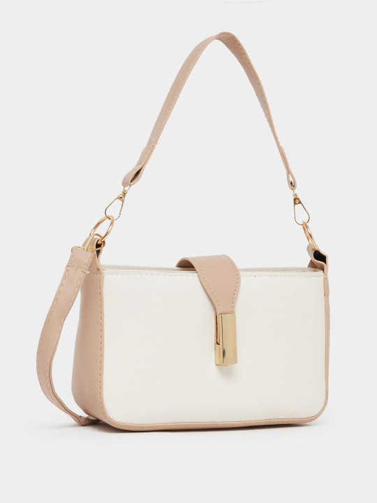 Styli Colourblocked PU Structured Handheld Bag