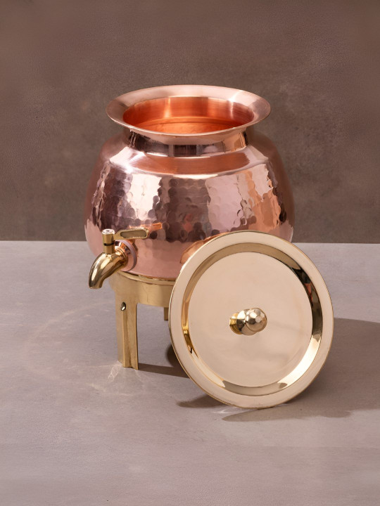 P-TAL Copper Water Dispenser With Brass Lid 3L