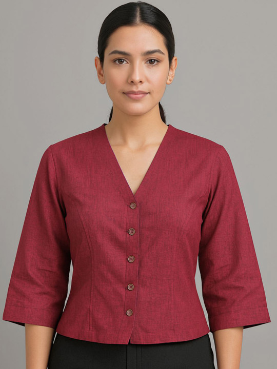 HOUSE OF MAITHILI Floral Embroidered Cotton Crop Top