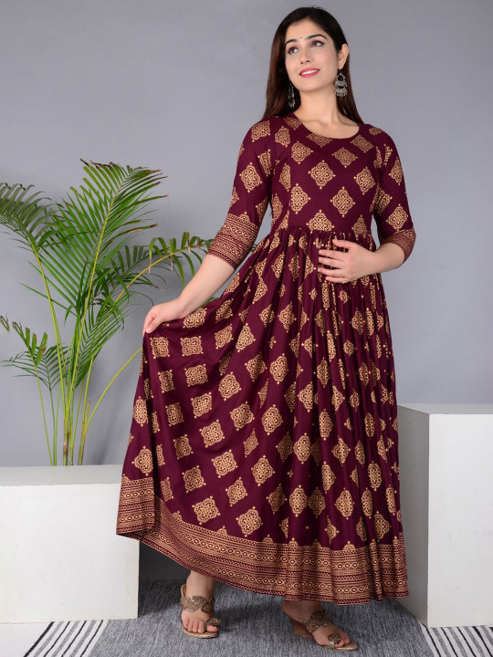 outfit 4 you Women Ethnic Motifs Embroidered Sequinned Anarkali Kurta