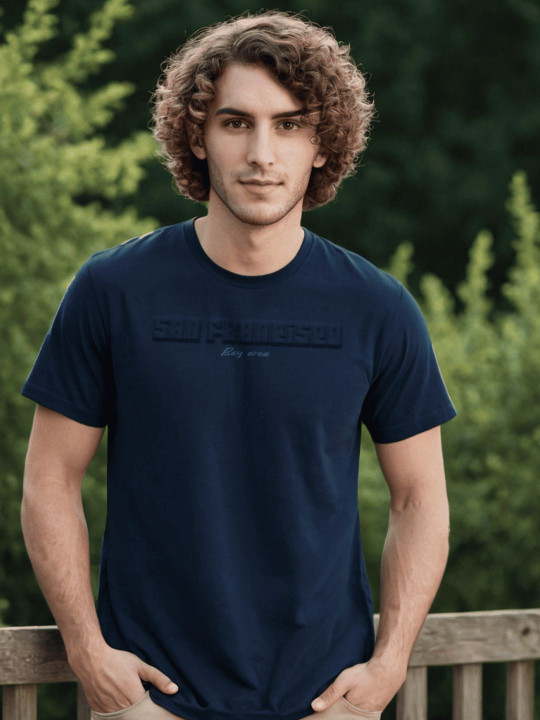 MADSTO Men Typography Printed Pockets T-shirt