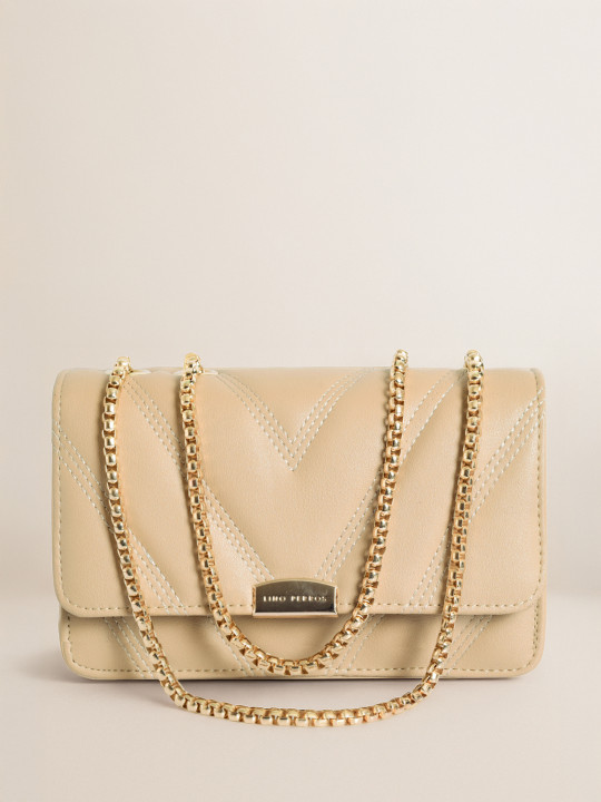 Lino Perros Beige Solid Shoulder Bag