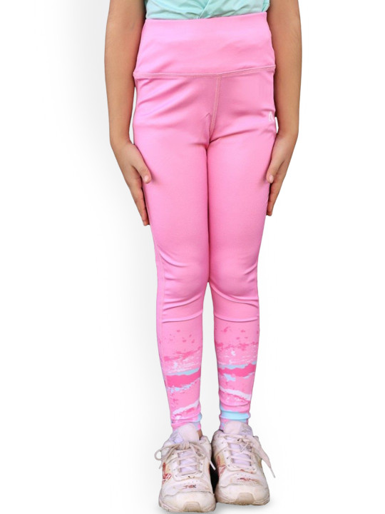 APPALUZO Girls Printed High Rise Ankle-Length Tights