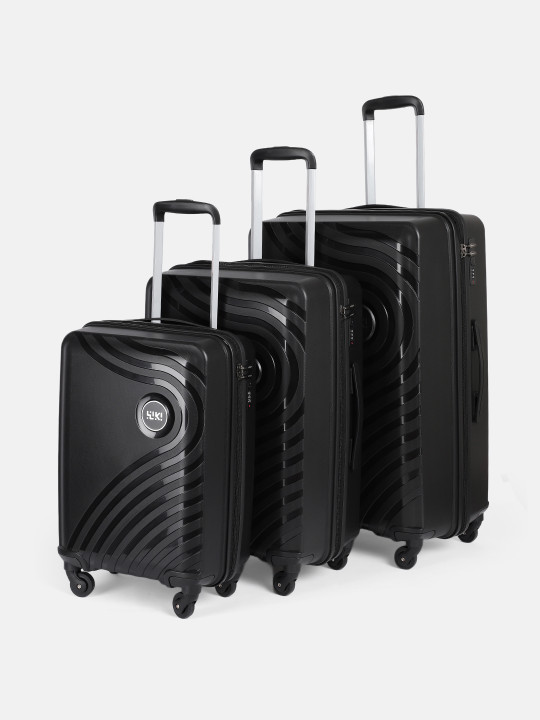Wildcraft Onyx Lite Set Of 3 Textured Hard Suitcase Trolley Bag- 185L
