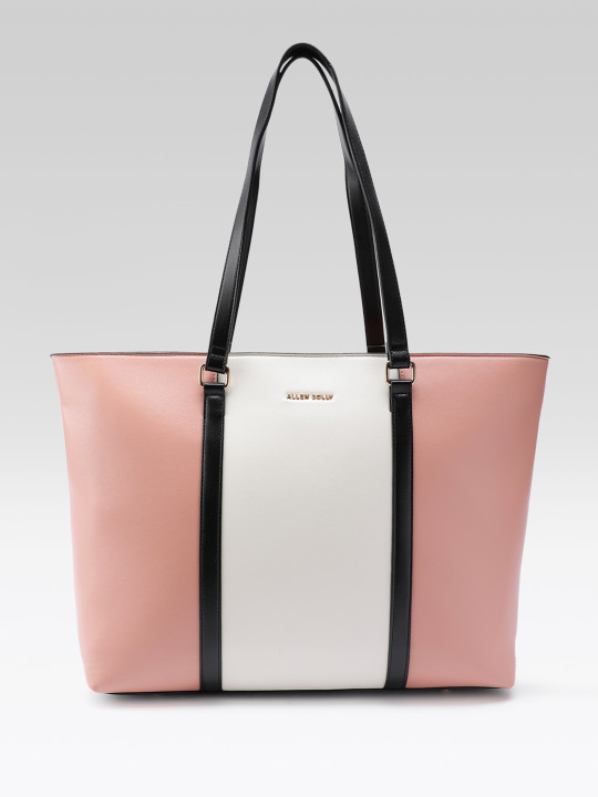 Allen Solly Colourblocked Structured 14 Inch Laptop Shoulder Bag