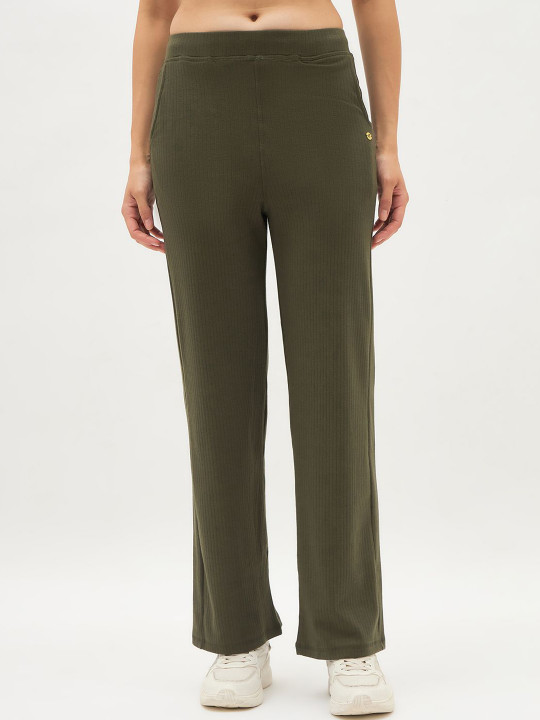 FEMEA Women Mid- Rise Straight Fit Track Pants
