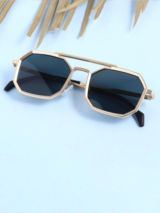 SPADEACES Unisex Rectangle Sunglasses With UV Protected Lens