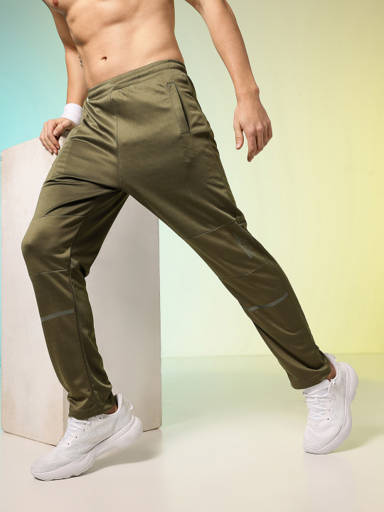 HRX by Hrithik Roshan Men Brand Logo Printed Rapid-Dry Running Sports Track Pants