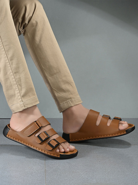 Roadster The Lifestyle Co Men Open-Toe Comfort Sandals with Buckle