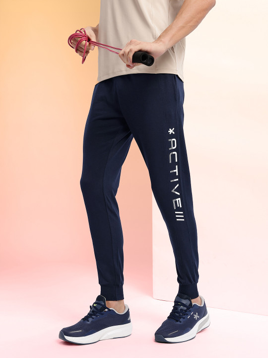 HRX by Hrithik Roshan Men Typography Printed Mid-Rise Sports Joggers