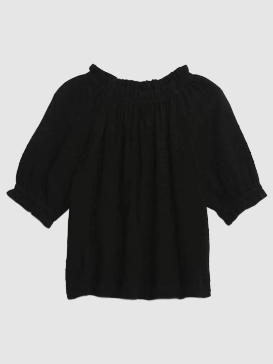 GAP Girls Gathered Peasant Sleeves Round Neck Top