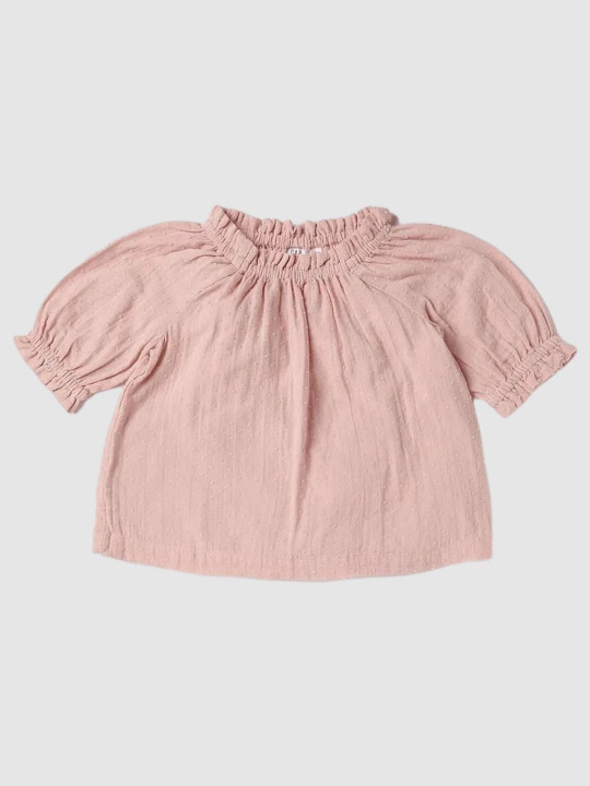 GAP Girls Self-Design Gathered Puff Sleeve Peasant Top