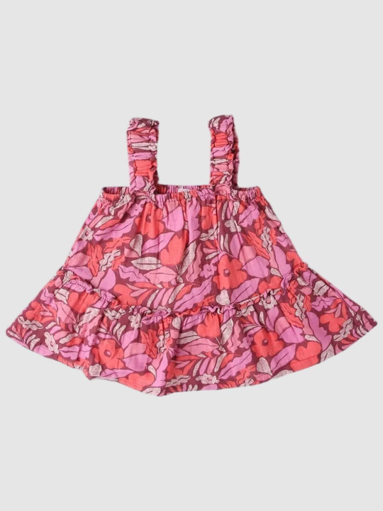 GAP Girls Pure Cotton Tiered Peplum Top