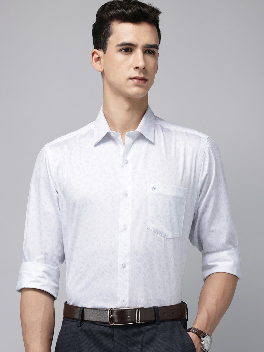 Arrow Pure Cotton Manhattan Slim Fit Abstract Printed Formal Shirt