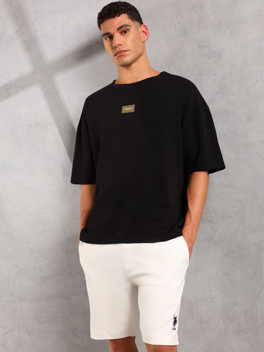 U.S. Polo Assn. Men Cotton Oversized Round Neck Lounge Tshirt
