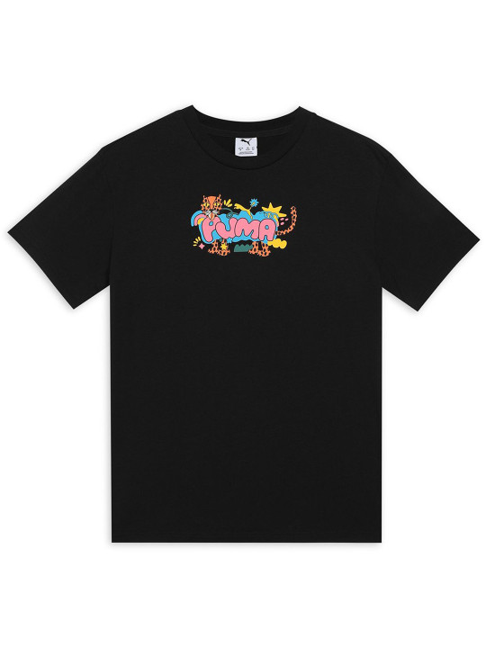 Puma HOUSE OF GRAPHICS Girls Relaxed Fit Cotton Tee