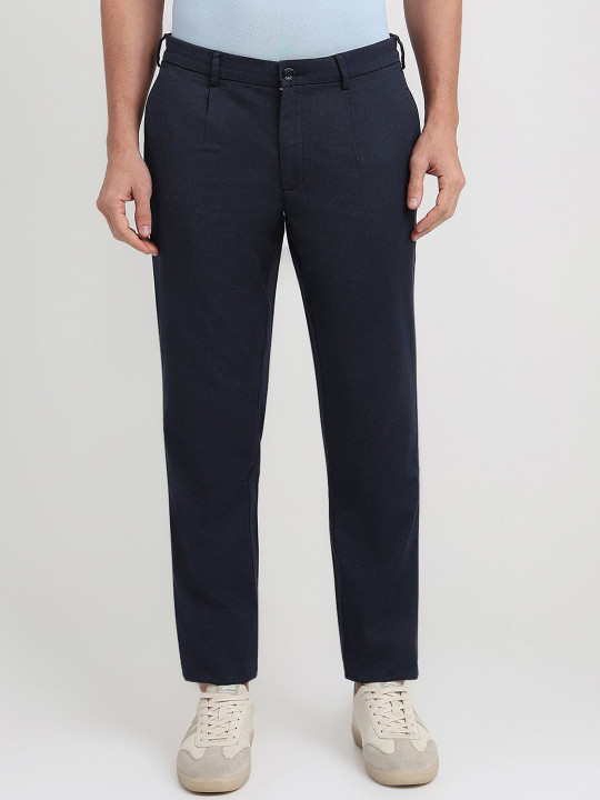 ColorPlus Men Smart Slim Fit Trousers