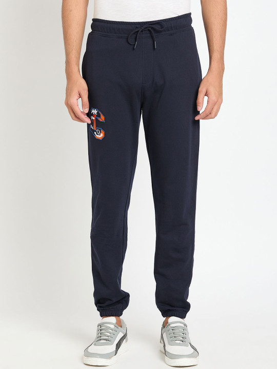 THE BEETEL HOUSE Men Printed Cotton Mid-Rise Joggers