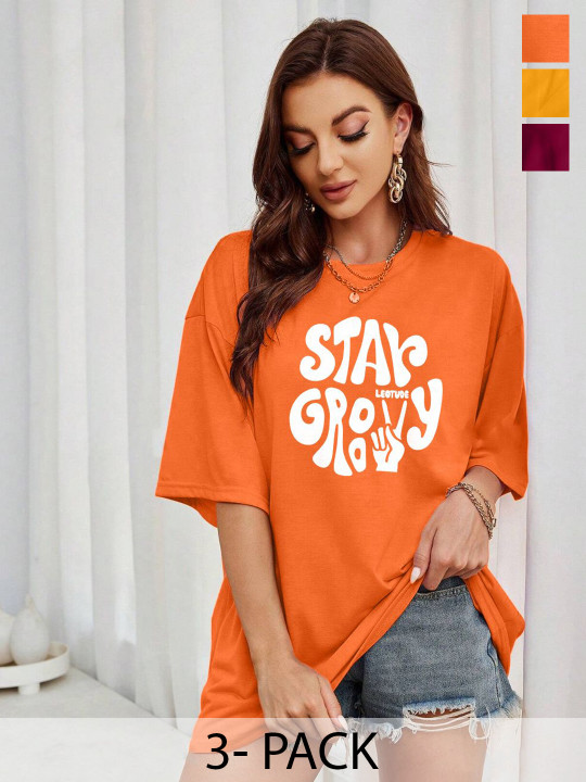 Leotude Women 3 Printed T-shirt