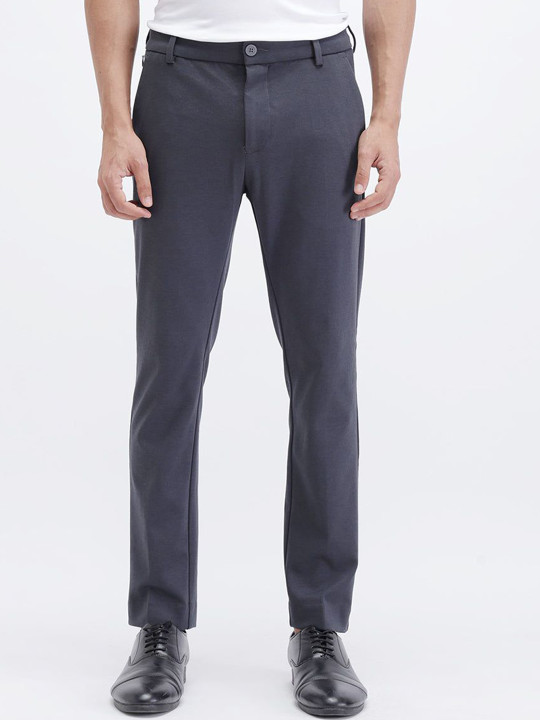The Collection Treasure Men Tailored Slim Fit Cotton Chinos Trousers