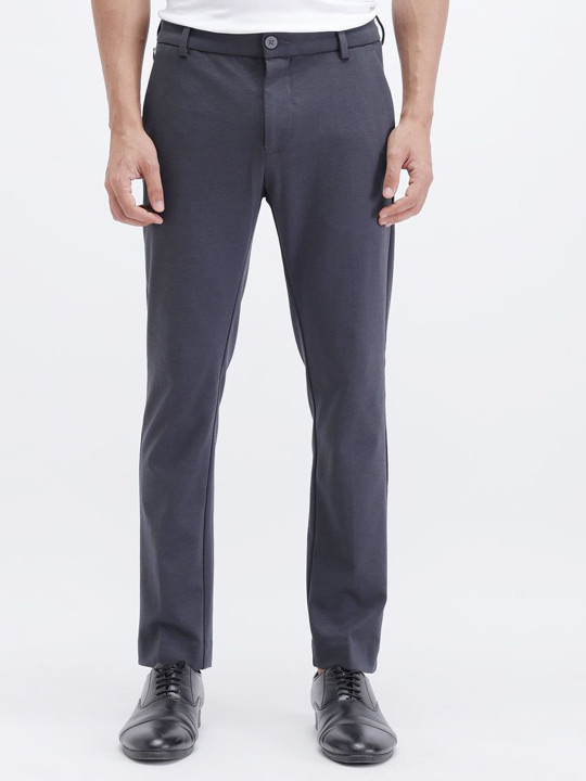 The Collection Men Cotton Tailored Slim Fit Mid-Rise Chinos
