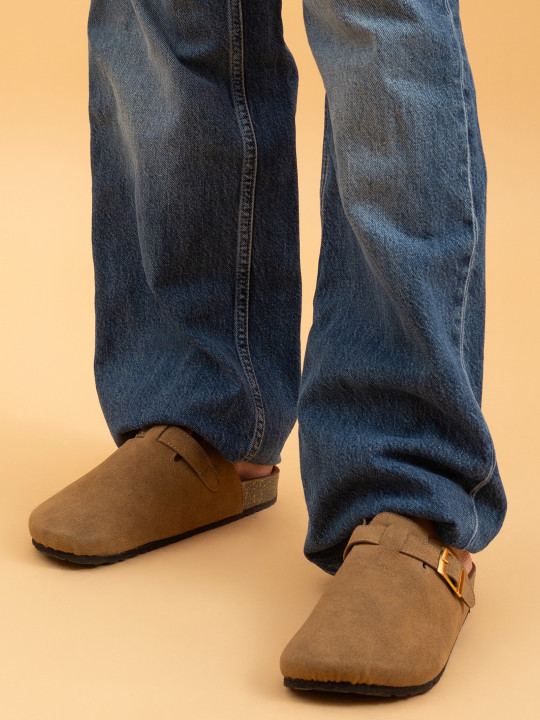 Big Fox Men Suede Clogs Sandals