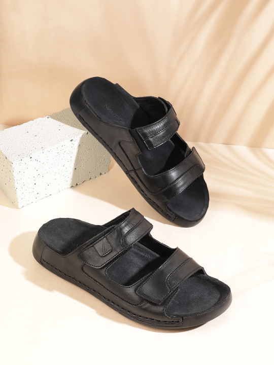 Nautica Men Leather Comfort Sandals