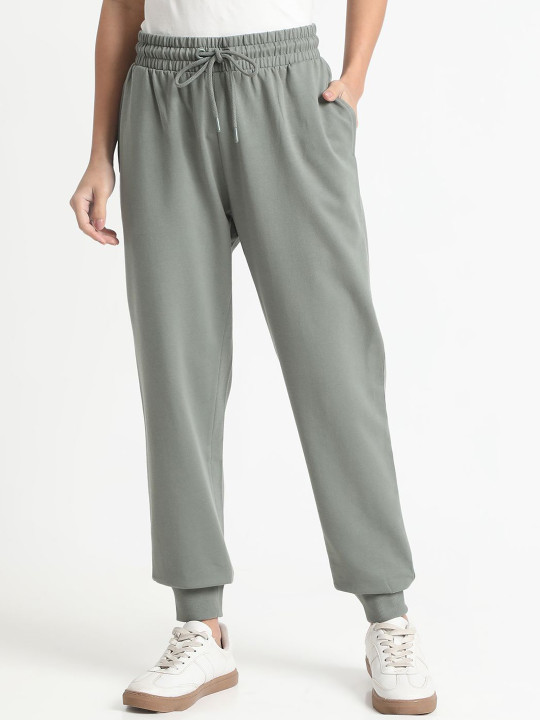 R&B Women Mid-Rise Cotton Joggers Track Pant