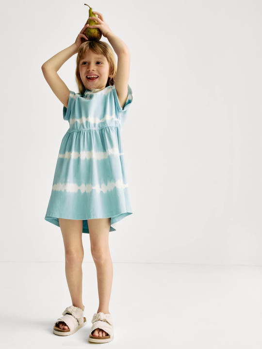 Marks & Spencer Cotton Rich Tie Dye Jersey Dress