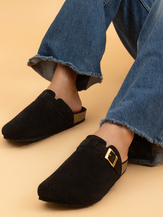 Big Fox Men Suede Clogs Sandals