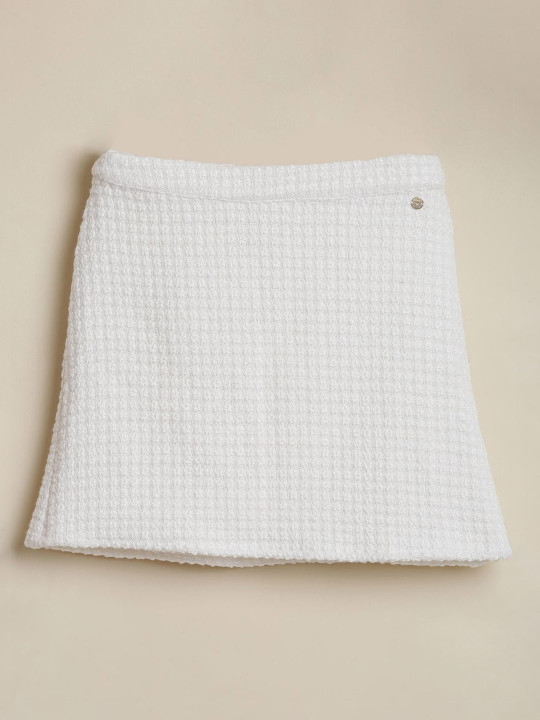 Allen Solly Junior Girls Textured Mid Rise Straight Mini Skirts