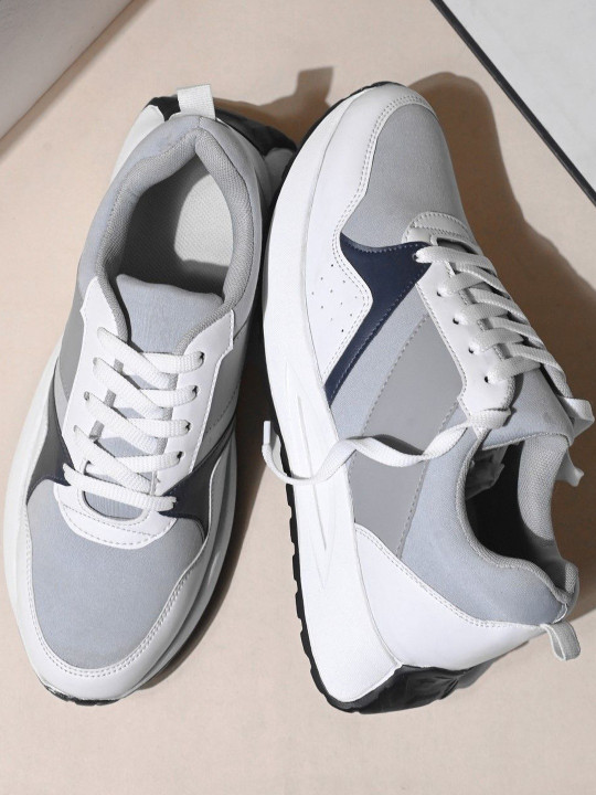 Roadster Men colourblocked chunky lace up casual sneakers