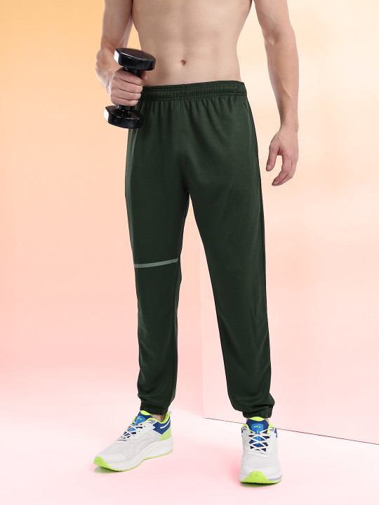 HRX by Hrithik Roshan Men Brand Logo Print Mid-Rise Rapid-Dry Training Joggers
