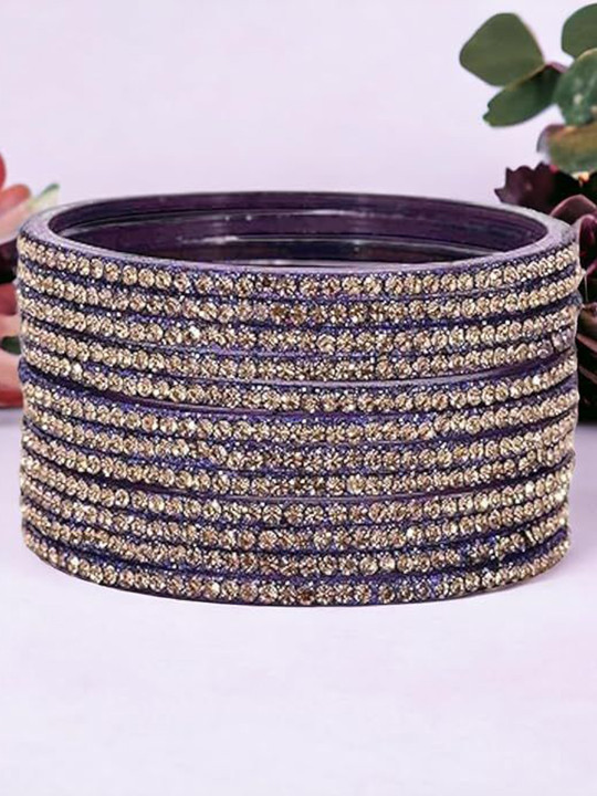Coolest Set Of 12 Zircon Studded Bangles