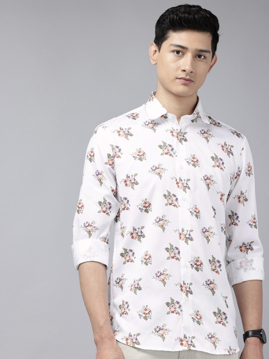ColorPlus Pure Cotton Floral Printed Casual Shirt