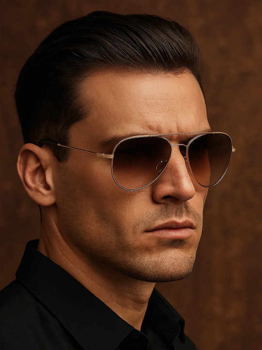 Police Men Aviator Sunglasses with UV Protected Lens SPLL11K59H34SG