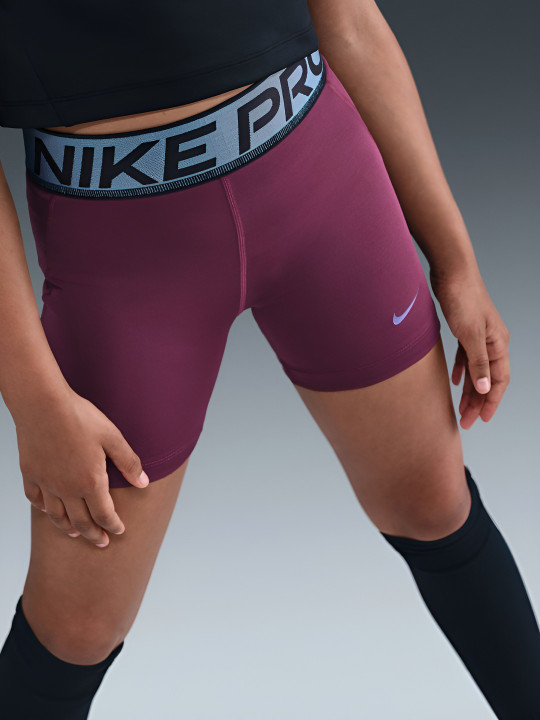 Nike Pro Big Kids' (Girls') Dri-FIT 3" Shorts with Shine Accents