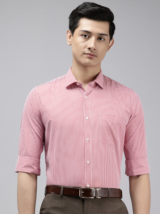 Park Avenue Slim Fit Micro Checked Formal Shirt