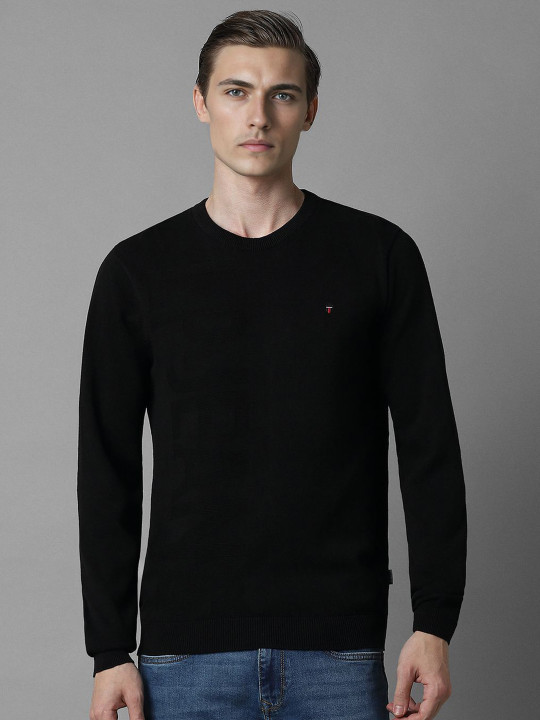 Louis Philippe Jeans Round Neck Cotton Pullover Sweater