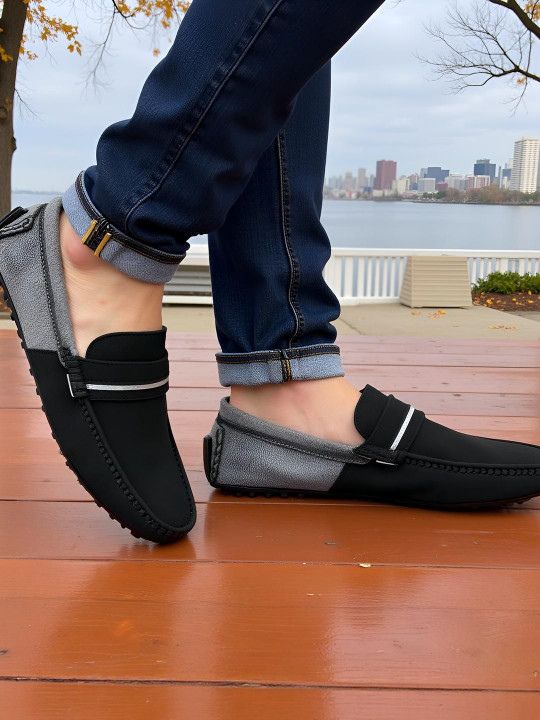 Mast & Harbour Men Colourblocked Lightweight Slip-On Loafers