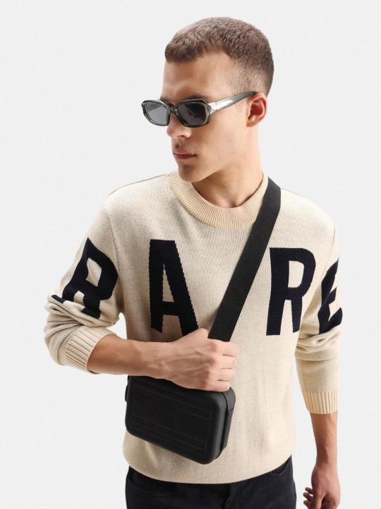 RARE RABBIT Men Printed Sweater Vest